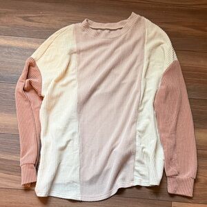 Colorblock Long Sleeve Sweater